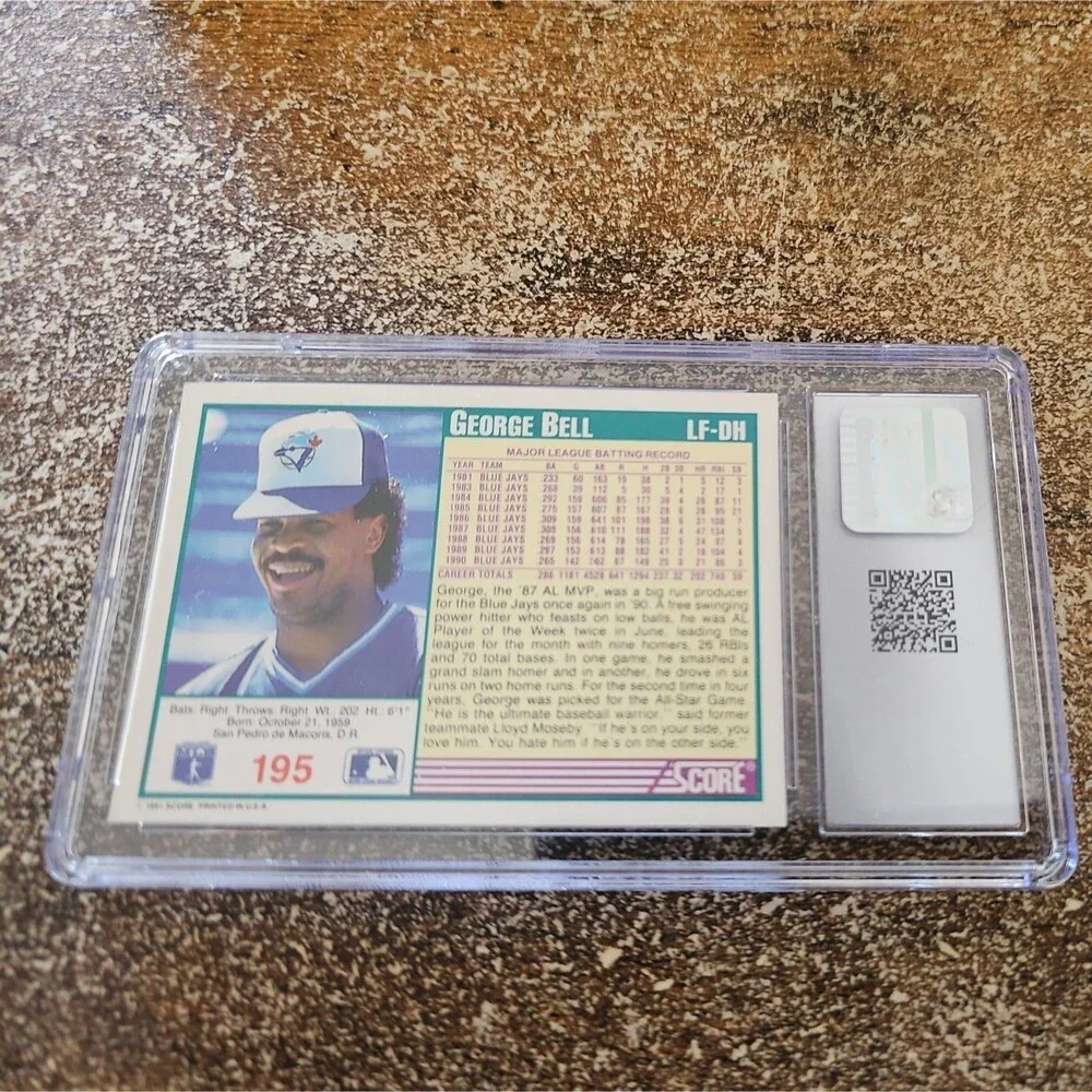 1991 Score #195 - George Bell CGC 7.5 Toronto Blue Jays
